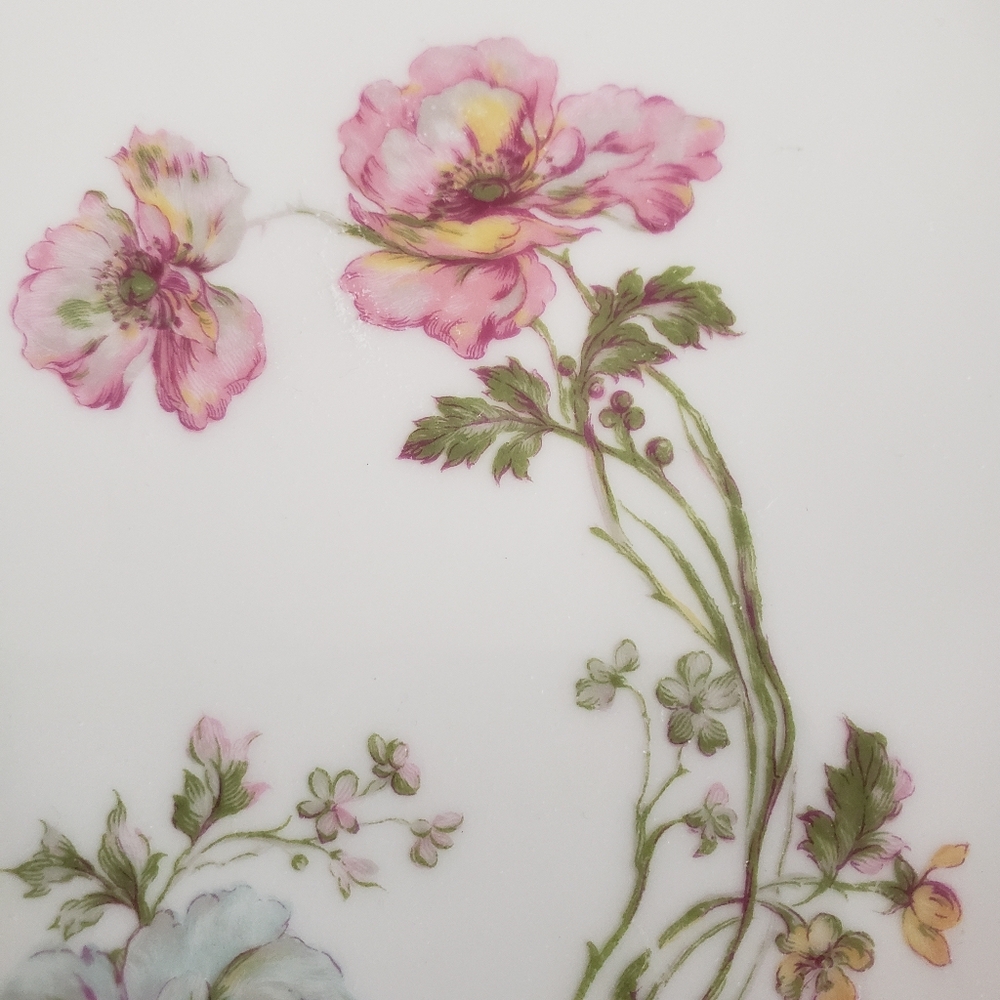 Antique MC Haviland Limoges France Handpainted Floral Round Platter 8-5/8" . - Picture 5 of 10
